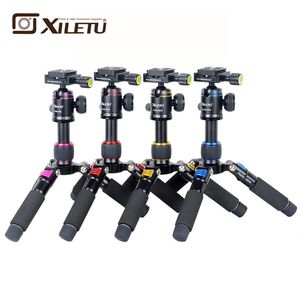 Xiletu FM5S-MINI軽量アルミン三脚卓球ミニトラベルスタンド三脚付きデジタルカメラ用の360度ボールヘッド