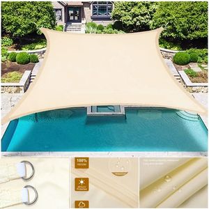 300d Outdoor Waterproof Sun Sail Rectangular Sun Sail Garden Deck Canopy Courtyard Swimming Canopy Beach Car Canopy Awning