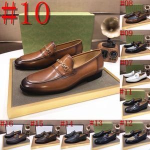 40Model 2024 Lyxiga herrar Loafers Svartbrun äkta läder med handgjorda slip på formella designerklänningskor Lyxiga tofsar bröllopsfest brogue skor