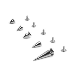 5Sets Metal Punk Sharp Warhead Screw Rivets Studs DIY Leather Belt Watchband Head Rivets Spikes Decor Nail Buckles