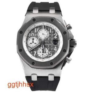 Designer AP Wrist Watch Oak Tree Offshore 26470IO Cement Grey Color Matching 42mm Single Gauge