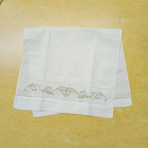 Set of 12 Handkerchiefs Towels White Linen Tea Towels 14"x22" Cloth Guest Hand Dish Kitchen Bathroom Towels