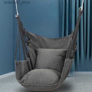 Hammocks Hanging canvas hanging chair college student dormitory hammock with indoor camping swing adult leisure chairQ