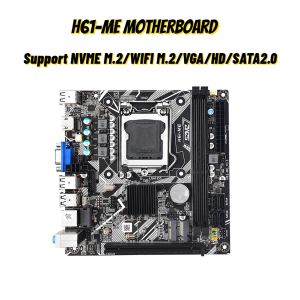 Płyty główne H61me Motherboard Mini ITX LGA 1155 Obsługa NVME M.2/WiFi M.2/VGA/HD/SATA2.0 Interfejs DDR3 Pamięć 16 GB PC Headboard 100 Mbps