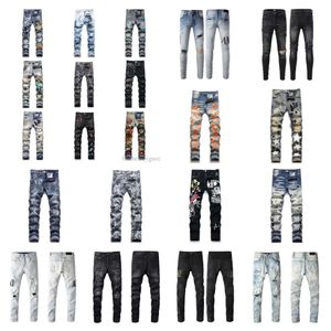 Classic Clothing Jeans Men and Women New Printed Army Green Leopard Print Destruction Men's Straight Motorcycle Jean