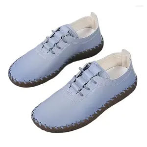 Sapatos casuais tênis panos de plataforma feminina lances up couro de couro 2024 tendência Spring mamãe shoe mujer zapatos chaussure femme