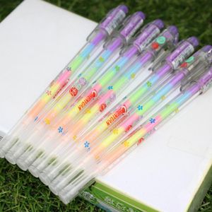 10st Ballpoint Highlighter Pen Eco Ero-Friendly Vibrant Plastic Stationery Color Pen Students Stationer Studery Supplies