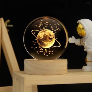 Wall Lamp USB Sky Galaxy Crystal Ball Night Light Kids LED Base Changing Birthday Love Gift For Teens Boys Girls Meditation