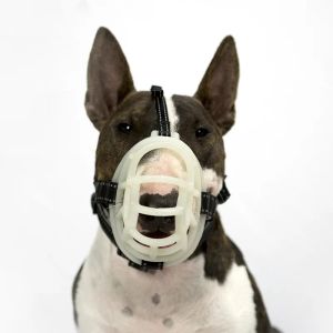 Fluorescenza Maschera per la museruola per cani Mumo di silicone Mumo di Muzzini riflettenti Cover della bocca regolabile per piccoli grandi cani di grandi dimensioni
