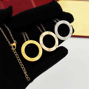 Classic Design Jewelry Necklaces Stainless Big Full Sky Star Card Family Circle Necklace Couple Titanium Steel Pendant With Logo