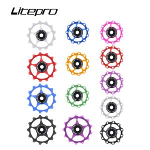 Litepro MTB Road Bicycle 11T 13T Aluminum Alloy Jockey Wheel Rear Derailleur Pulley Metal Steel Bearing Guide Pulley