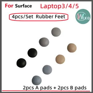 Frames 4pcs Rubber Foot Notebook Feet Pad For Surface Laptop 3 4 5 Replacement Foot Mat Bottom Case Foot Pad nonslip mat Silver Black