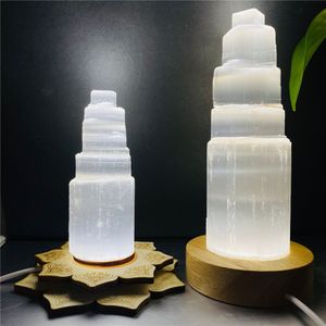 6-20 cm Lampada naturale Selenite Lampa