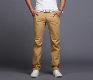 Whole2016 Summer Men Business Casual Slim Fit Pants Midwaist Solid Ounlouss Fashion Mens Straight Cargo Pants Male Chino Lig5979084