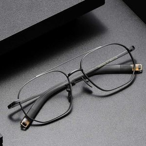 純粋なチタンで作られたディタダブルビーム眼鏡フレームのaaサングラス新しいディタファッショナブルフルフレームは、男性と女性の両方で近視眼鏡とペアにすることができます