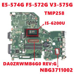 Moderkort NBG3711002 Mainboard för Acer Aspire E5574 E5574G F5572G V3575G TMP258 Laptop Motherboard DA0ZRWMB6G0 med i56200U 100%Test