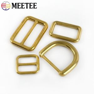 4/10Pcs Brass Buckles Bag Strap Adjust Tri-Glide Clasp Webbing Connector D Ring Hook Clothes Belt Buckle Accessories for Handbag