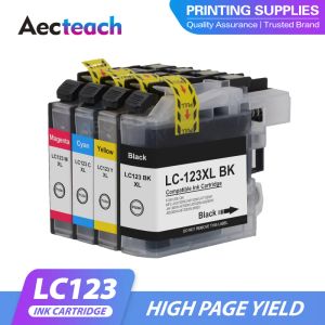 AECTEACH YENİ LC121 LC123 123BK Kardeş Mürekkep Kartuşunu Değiştirin LC-123 Kardeş MFC J650DW J6920DW J4710DW DCP J4110DW J152W