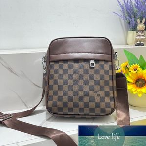 Bolsa de ombro xadrez vertical casual da moda Casual Novo Couro Coreano Bag Men de Bolsa por atacado Bolsas Crossbody