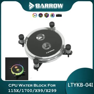 Cooling Barrow 1700 CPU Water Cooler For Intel LGA 115X 1200 X99 X299 Copper Block Precessor Cooler ARGB Round Shape, LTYKB04I