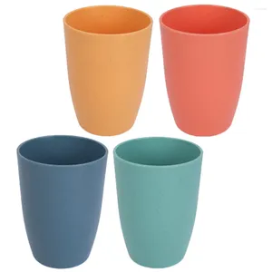 Mugs 4 Pcs Mouthwash Cup For Dorm Toothbrush Water Glasses Cups Bathroom Dormitory Plastic