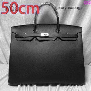 Designer Handbags 50cm Totes Bags Genuine Leather Leather Men's Large Travel Bag Carrying Casual Leather Men's Handbag WN-M8ZR