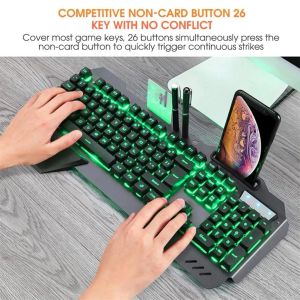 Keyboards Mechanical Gaming Keyboard Wired Computer Keyboard With RGB Colorful Backlit Keyboard For Laptop PC Gamer