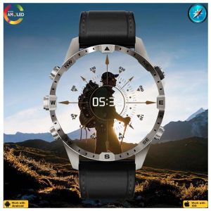 Watches Titanium Stop Men Compass Sports Smartwatch NFC HD Bluetooth Call IP68 Waterproof Health Monitoring Smart Watch iOS Android