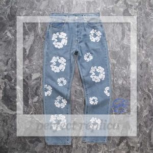 Denim Teers Jeans High Street Desinger Luxury Jeans Tryck av högkvalitativ herrkvinnors vintage 34 248