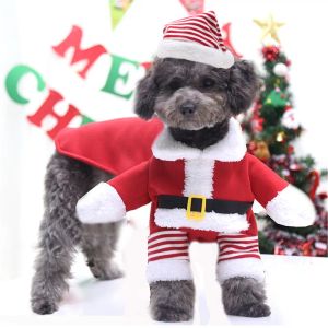 Christmas Pet Costume Father Christmas Cute Clothes for Large Dogs Super Funny Labrador Golden Retriever Christmas Clothes