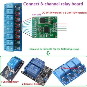 10st 8ch MODBUS RTU AT COMMAND RS232 (TTL) PLC Modul PC Uart IO Control Switch Board för Relay Industrial Automation