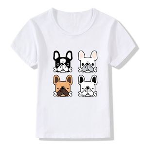 French Bulldog frenchies hundtryck barn roliga t-shirt barn kläder pojkar/flickor t-shirt sommar casual baby tops tees, hkp2148