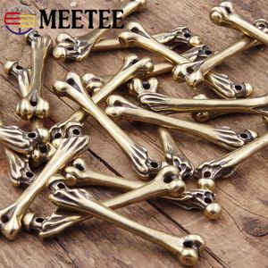 Meetee Creative Bone Key Chain Brass Pendant Ring Backles for Men女性パンククラフト装飾ギフトパラコードホルダーアクセサリーBF048