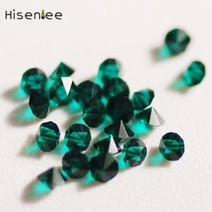 Nail Art Pointback Dark Green Glass Rhinestones 1,1 mm Micro Diamond Manicure DIY Craft Mini Rhinestone 1440pcs