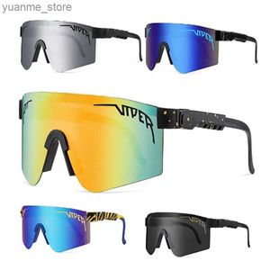 Açık Gözlük Çukuru Viper Güneş Gözlüğü Erkek Kadın UV400 Güneş Gözlükleri Açık Hava Spor Bisiklet Gözlük Bisiklet Bisiklet Gözlükleri Kutu Olmadan Y240410