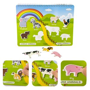 12 THEMES KSIĄŻKA OWORO Animal Alphabet Montessori Toys for Toddler Activity Binder Uczenie się angielskiego