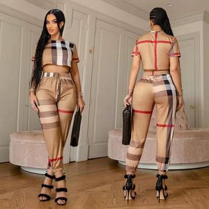 Casual Plus Size Set For Women Gym Outfit Elegant Summer Tracksuit Short Sleeves Striped Casual Two-Piece Suit