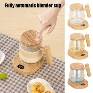 Mugs Self Stirring Glass Mug Electric Coffee High Speed Mixing Cup With Lid Rechargeable For