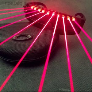 Led Rave Toy Laser Glasses DJ Disco Party Light Stage Show Dancing Luminous LED Glasses For Nightclub Bar Performers Props 240410