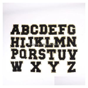 Другие праздничные вечеринки поставляют Alphabet Numberes Chenille Lettere Iron на письмах AZ Glitterses Gold Gorder для Diy Art Cra HomeFavor Dhbsq