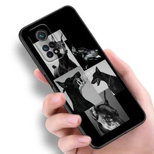 Animal Doberman Dog Phone Case för Xiaomi Mi 9SE 9T 10T 11I 11T Lite NE POCO C40 F3 M3 X3 GT NFC M4 X4 Pro 5G Mjuk svart omslag