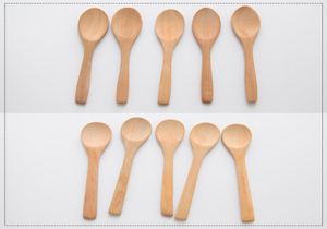 Mini Wooden Round Bamboo Spoon Soup Tea Coffee Salt Spoon Jam Scoop Kitchen Tool DIY Kitchen Cooking Utensil4836290