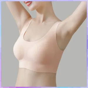 Serbatoi di camisoles solido sexy canotta base top reggiseni per donne sport senza soluzione di continuità push up reggiseno free brassieres bh dames tube tops with with with with