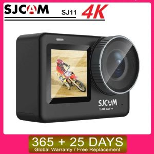 Câmeras de ação de tela dupla ativa SJCAM SJ11 Câmera de ação H.264 4K 30fps Antishake Ultra HD Vídeo ao vivo streaming gyro wifi Remote Sports DV