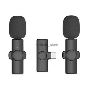 Microphones K11 Professional Wireless Lavalier Microphone for iPhone iPad Android Live Broadcast Gaming Recording Interview Business MicQ