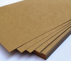 200-400GSM 50pcs de alta qualidade A4 Brown Kraft Paper Diy Handmae Card Fazendo papel artesanal de papelão grosso de papelão