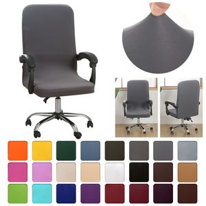 Coperchio di sedile a colore solido per sedia per computer Slipcover Stretch Office Chair Coperchio Protettore del sedile spandex Protettore elastico Custodia sedile