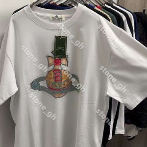 Duyou Męska Kulca Spray T-shirt Viviennely West Wood T-shirt marka odzieży Mężczyźni Kobiety letnia koszulka z literami bawełniana koszulka wysokiej jakości topy 868