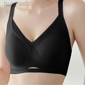 Bras Silky Bras for Women No Underwire V Neck Bralettes for Women Cloud Feel Everyday T Shirt Bra with Extender A/B/C Universal Bra 240410