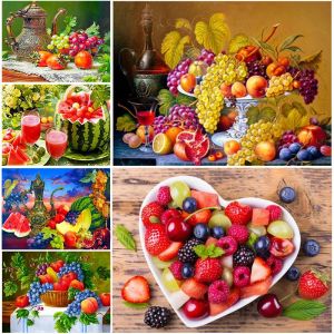 DIY 5D Diamond Målning Full Square Fruit Still Life Diamond Embroidery Mosaic Bild av Rhinestones Decor Gift Diamond Mosaic